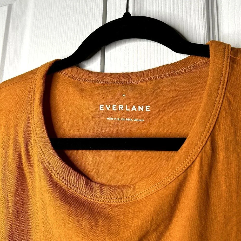 Everlane Air Orange 100% Cotton Short Sleeve Tee Shirt Men's Size X-Large XL - Picture 2 of 6